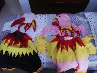 Disfraz gallo/gallina - Rojo-Amarillo adultos