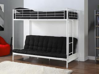 Cama alta con sofá cama - Blanca y Negra
