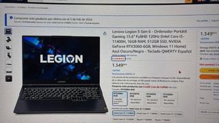 Portatil gaming Lenovo Legion 5 Gen 6