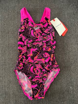 Bañador niña Speedo - Negro/Rosa - TALLA 28