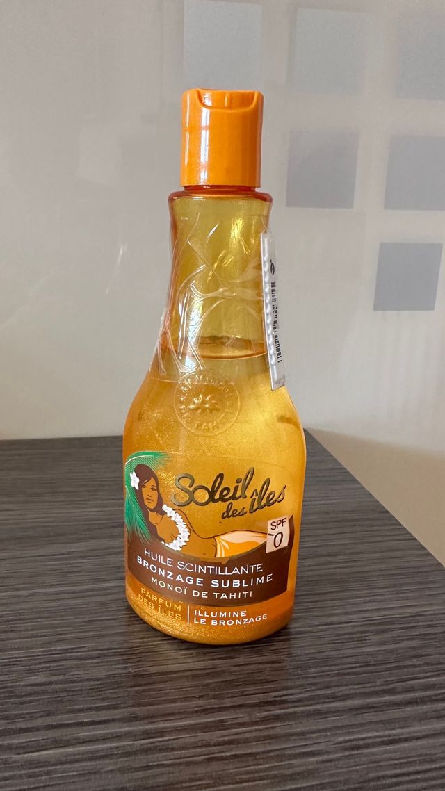 Aceite corporal Soleil des îles con brillos