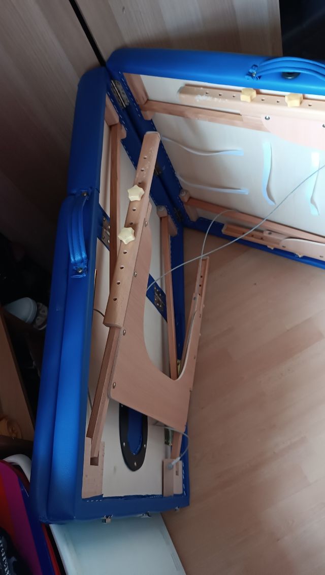 Camilla masaje plegable azul