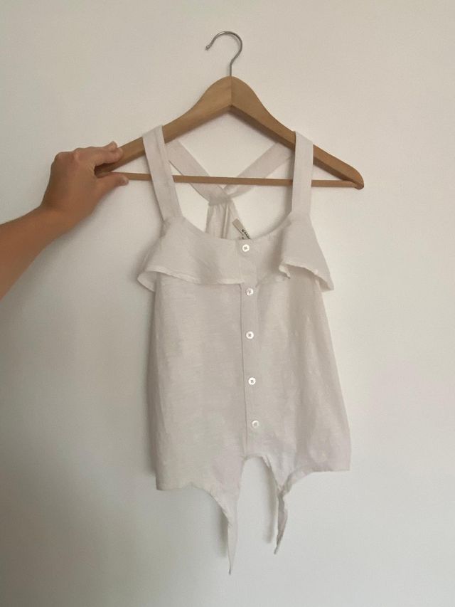 Top blanco Garcia - Tirantes cruzados