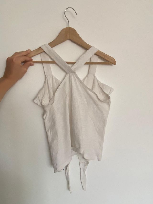 Top blanco Garcia - Tirantes cruzados