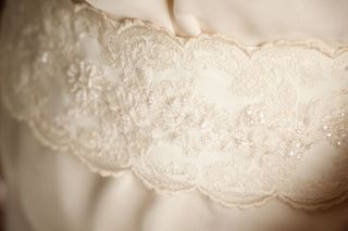 Vestido novia beige halter M