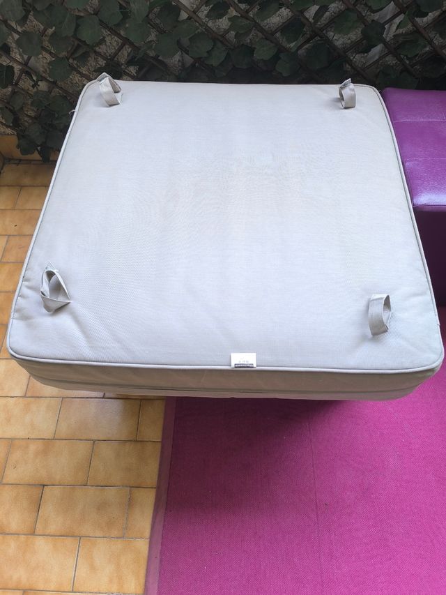 Sofá jardín 2 plazas - beige/gris