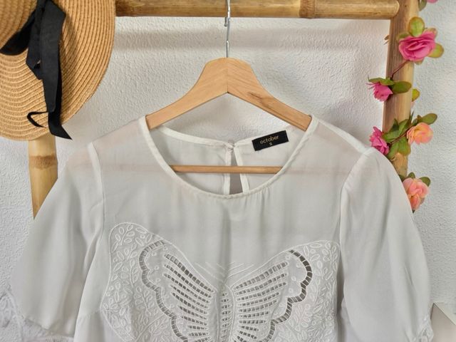 Blusa blanca October talla S