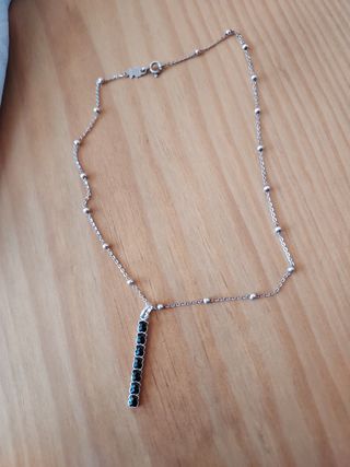 Gargantilla Tous plata negra