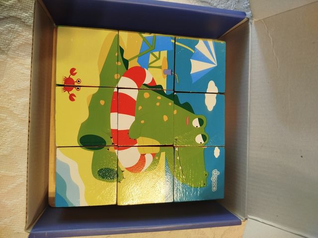 Puzzle Cubi Legno Bambini