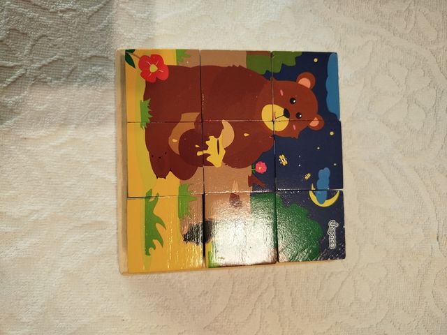 Puzzle Cubi Legno Bambini