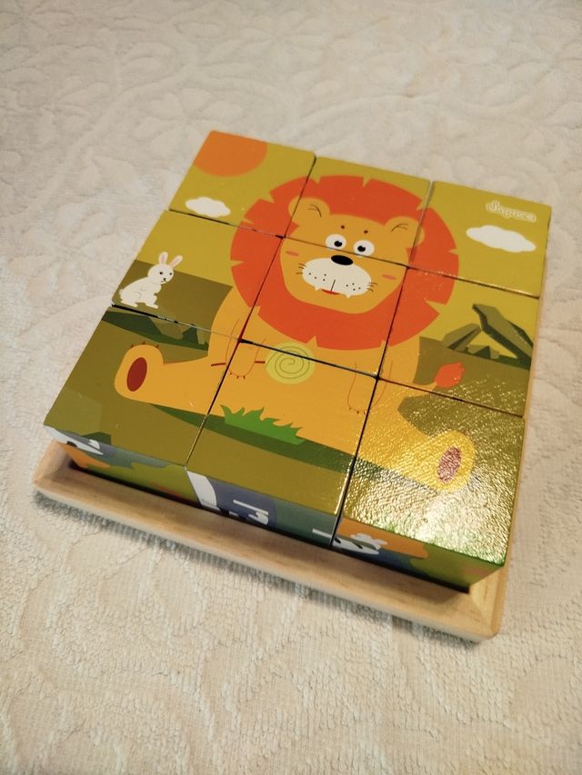 Puzzle Cubi Legno Bambini