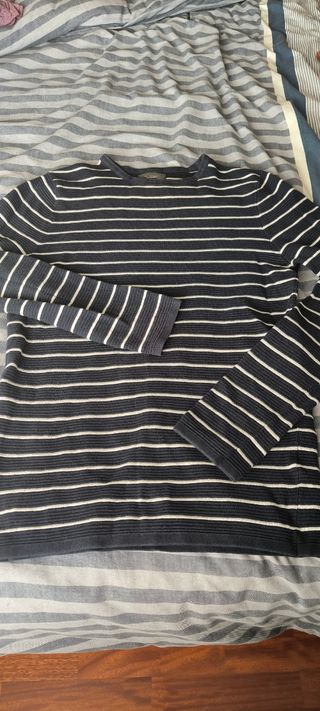 Jersey Zara rayas azul marino S