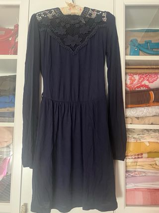 Vestido azul punto - Talla S
