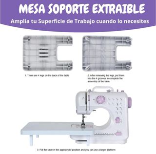 Máquina Coser Portátil Eléctrica Mesa y accesorios