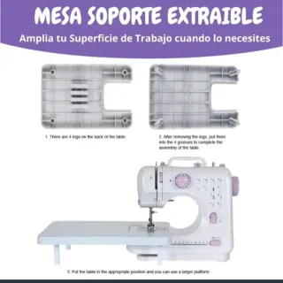 Máquina Coser Portátil Eléctrica Mesa y accesorios