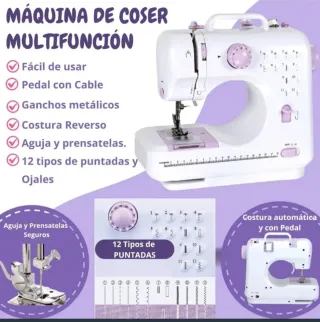 Máquina Coser Portátil Eléctrica Mesa y accesorios