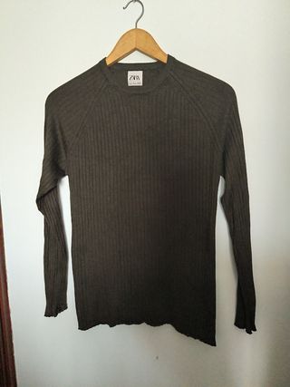Jersey Zara verde oliva talla S