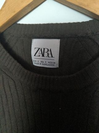 Jersey Zara verde oliva talla S
