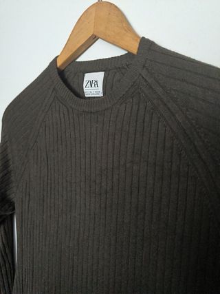 Jersey Zara verde oliva talla S