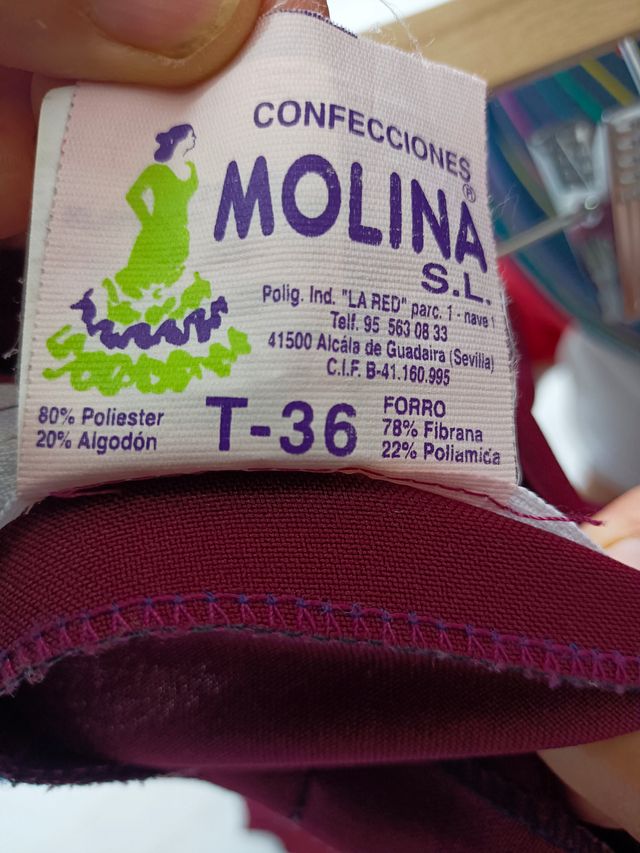 Falda rociera Molina roja T-36