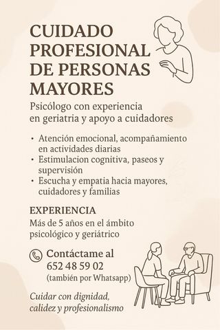 Cuidado profesional personas mayores