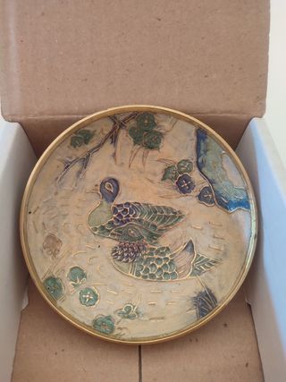 Cuenco decorado con patos