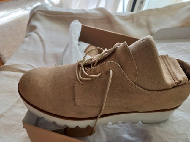 Zapatillas plataforma beige