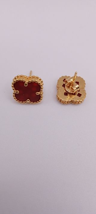 Pendientes estilo Van Cleef & Arpels dorados,oro