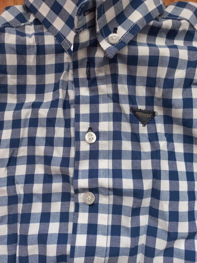 Camisa niño Privata talla 6 - cuadros azul