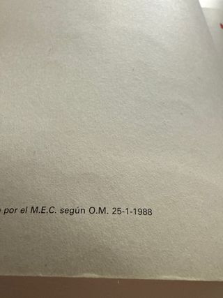 Libro Matemáticas 1 EGB de 1988,