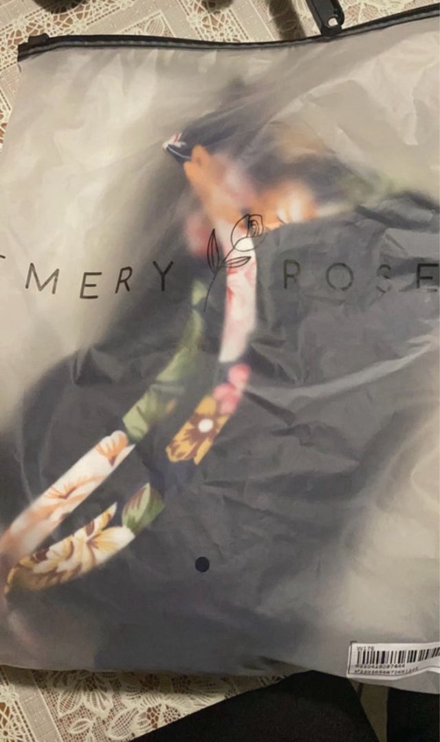 Maglia floreale blu 3XL