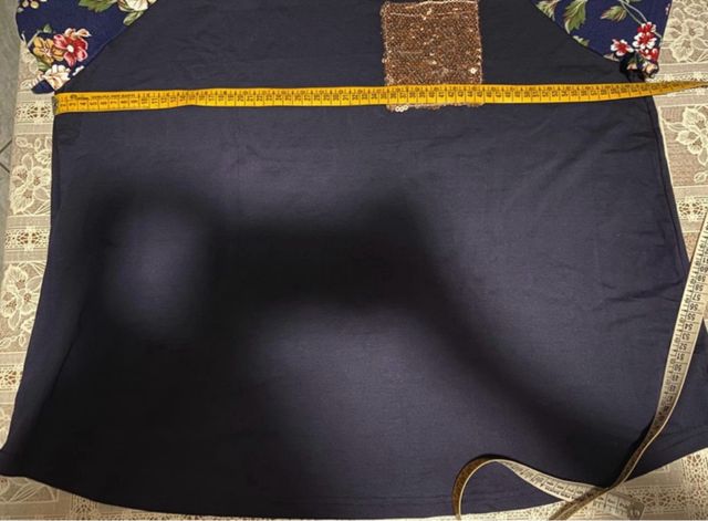 Maglia floreale blu 3XL