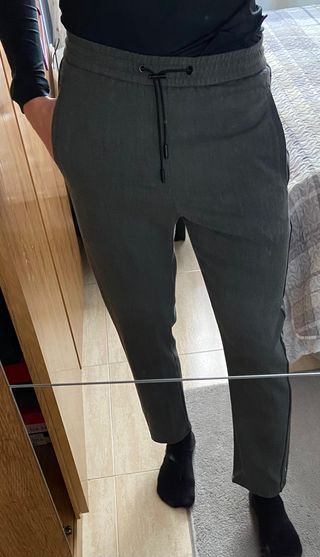 Pantalones Zara grises elegantes