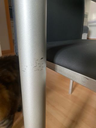 Mesa cristal extensible + 4 sillas En Santiago