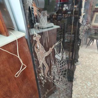 Espejo antiguo chino Mid Century