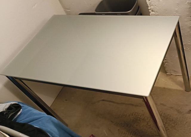 tavolo: vetro, acciaio inossidabile e vetro 100x60