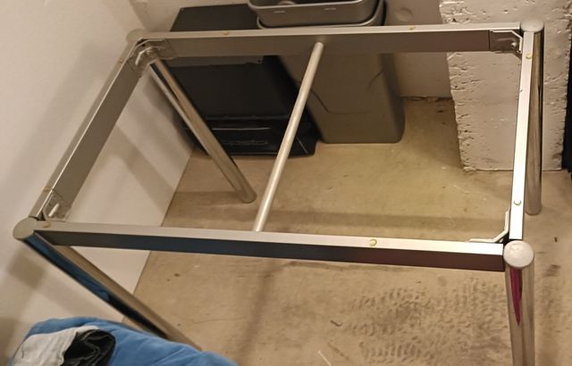 tavolo: vetro, acciaio inossidabile e vetro 100x60