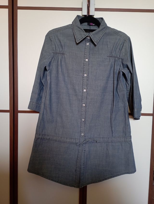 Miniabito/vamicia/giacca.in denim blu