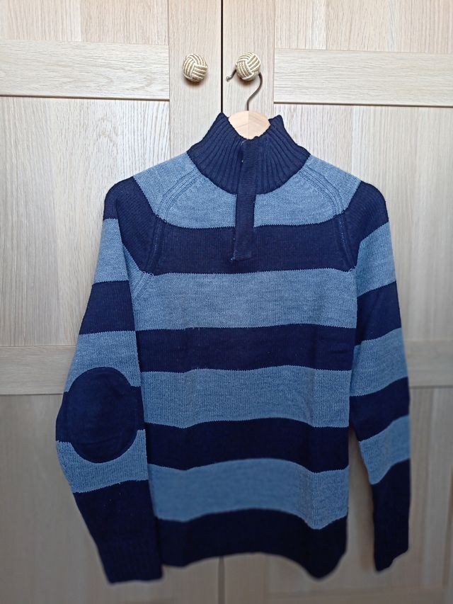 Jersey rayas azul-gris