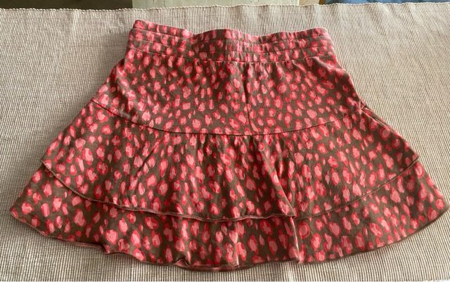 Mini Falda Leopardo - Roja y Marron