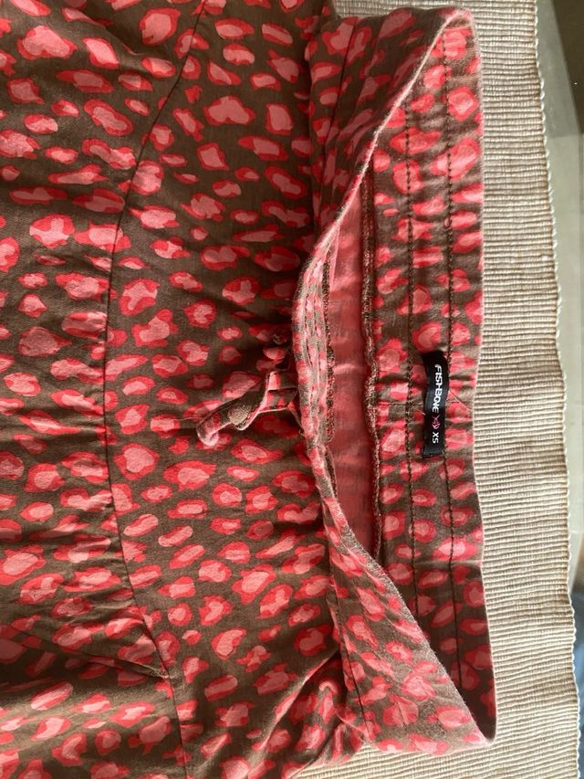 Mini Falda Leopardo - Roja y Marron