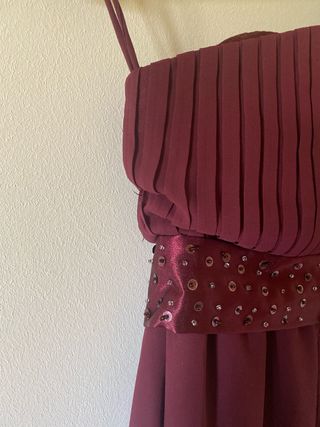 Vestido burdeos fiesta talla 34-36