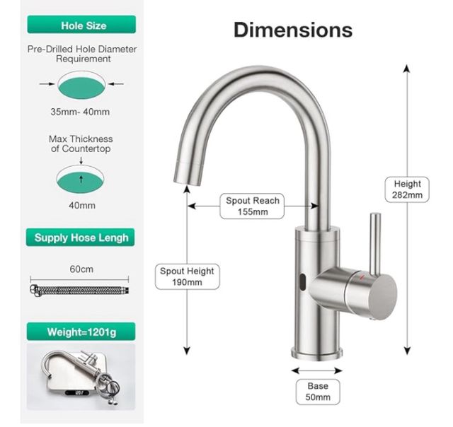GRIFO COCINA SENSOR INFRARROJO NUEVO A ESTRENAR