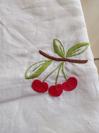 Canovacci lino ricamati a mano -vintage-