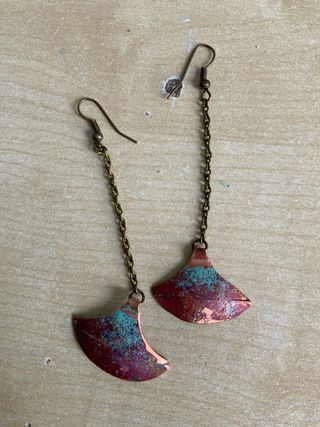 Pendientes largos | Rojo y rosa