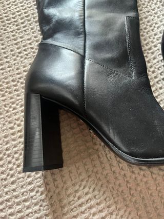 Botas altas Zara piel negra