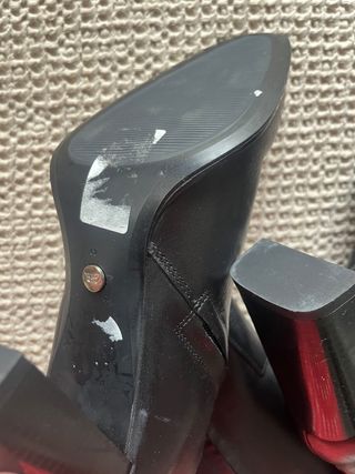 Botas altas Zara piel negra