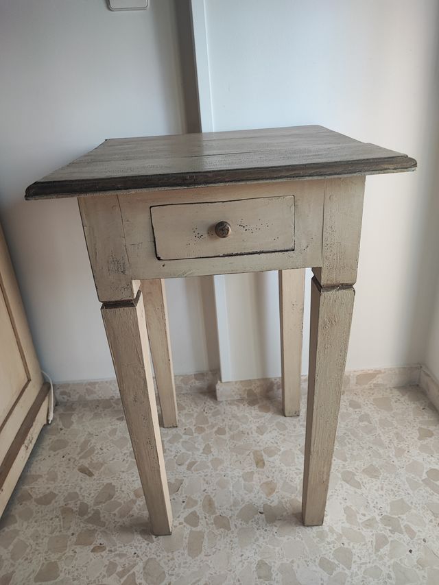 Mesita noche vintage decapé