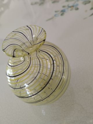 Vaso vetro Murano vintage anni 80/90 con filigrana