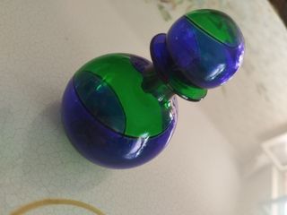 Bottiglietta Vetro Murano Vintage blu cobalto e ve